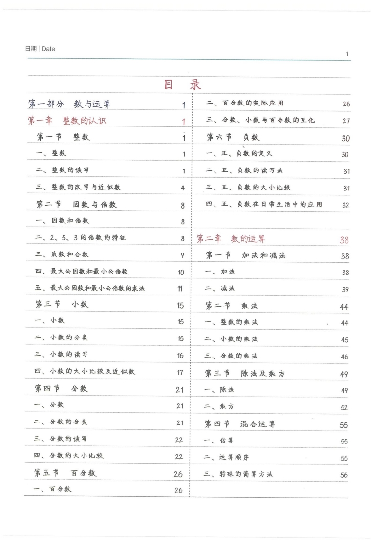 [小升初考试]小学学霸笔记-数学